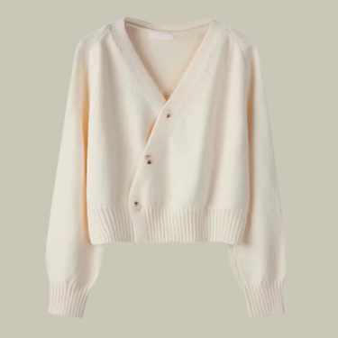 Harper | Women’s Cross Button V Neck Merino And Wool Sweaters 4