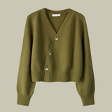 Harper | Women’s Cross Button V Neck Merino And Wool Sweaters 5