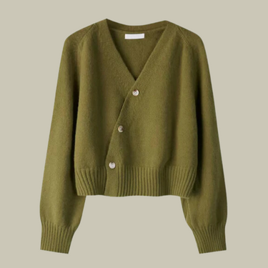 Harper | Women’s Cross Button V Neck Merino And Wool Sweaters 5