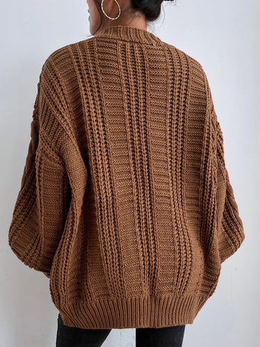 Hearthside Cable Knit Slouch Cardigan 1