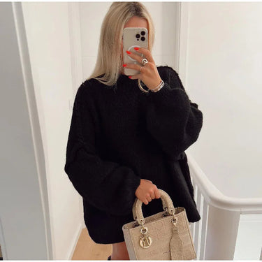 Heidi - Fluffy Oversized Knit Sweater 0