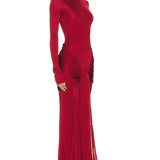 Helsa Slinky Jersey Sarong Maxi Dress 2