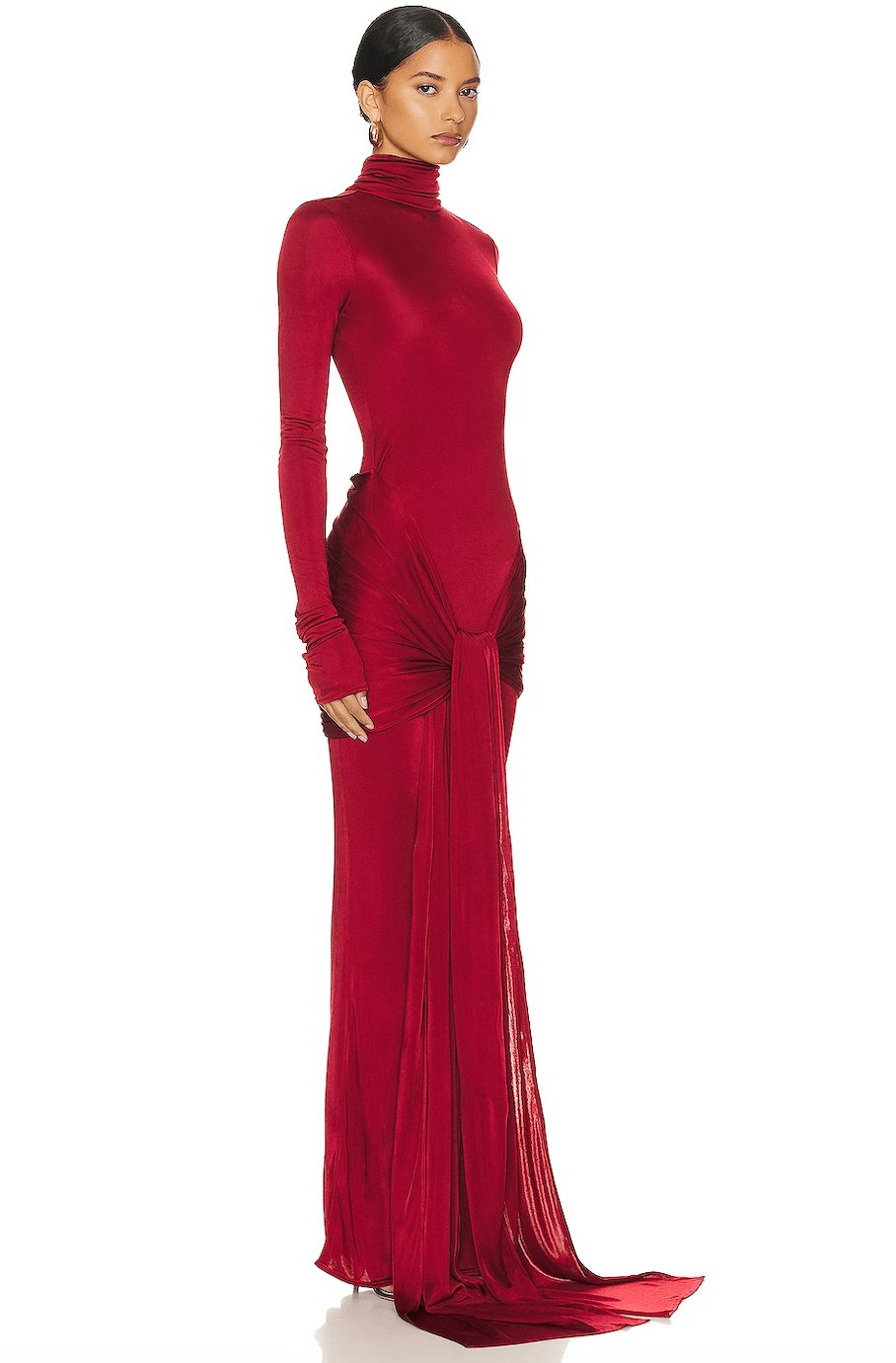 Helsa Slinky Jersey Sarong Maxi Dress 2