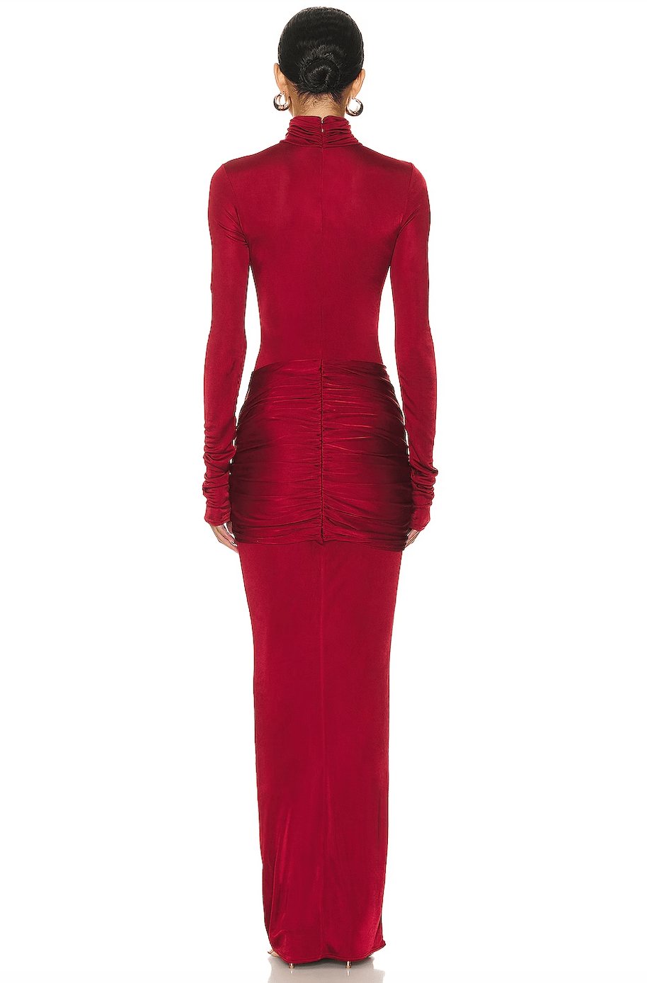Helsa Slinky Jersey Sarong Maxi Dress 3