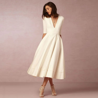 Holly | Women Ivoire Midi Dress Fitted Elegant Cut 1