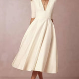 Isabelle | Women’s Wedding Guest Elegant Flared Midi Dress 1