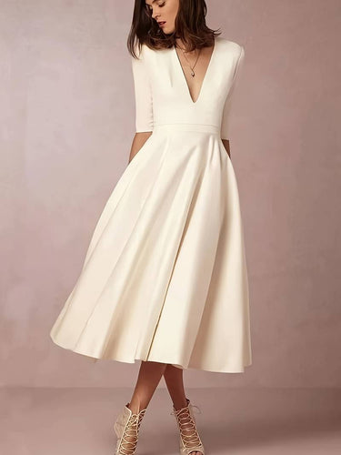 Isabelle | Women’s Wedding Guest Elegant Flared Midi Dress 1
