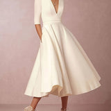Isabelle | Women’s Wedding Guest Elegant Flared Midi Dress 3