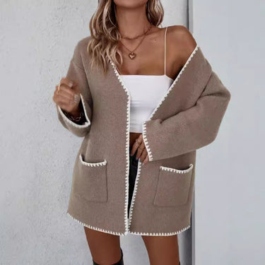 Jane | Women's Open Front Pocket Long Sleeve Cardigan 0
