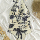 Jardim Print V-Neck Swimsuit with Tummy Control 4