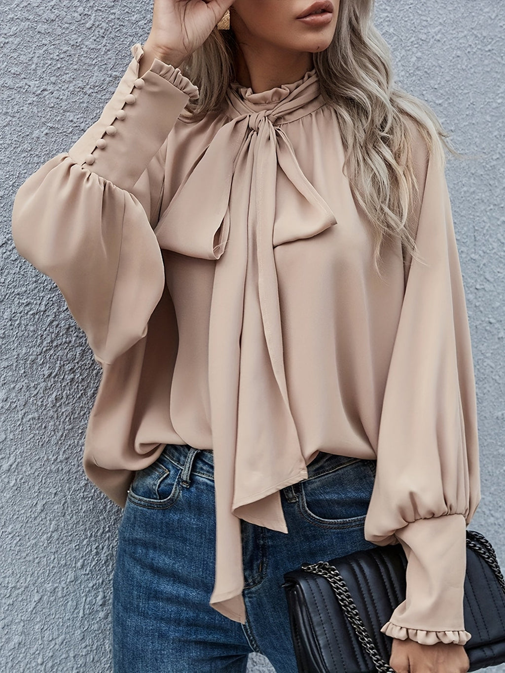 Jude Blouse | Elegant Ruffle Tie-Neck Blouse 1