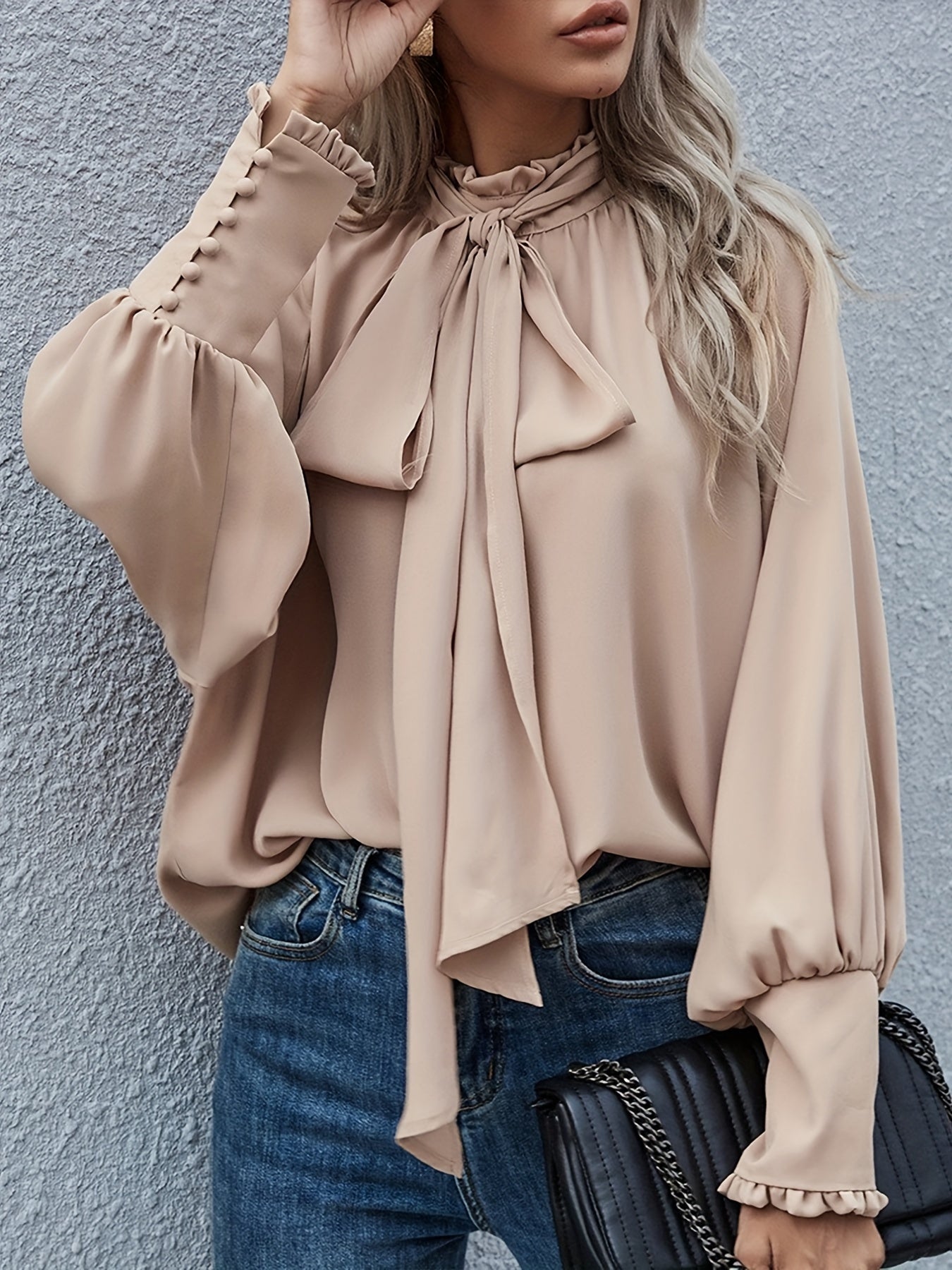 Jude Blouse | Elegant Ruffle Tie-Neck Blouse 1