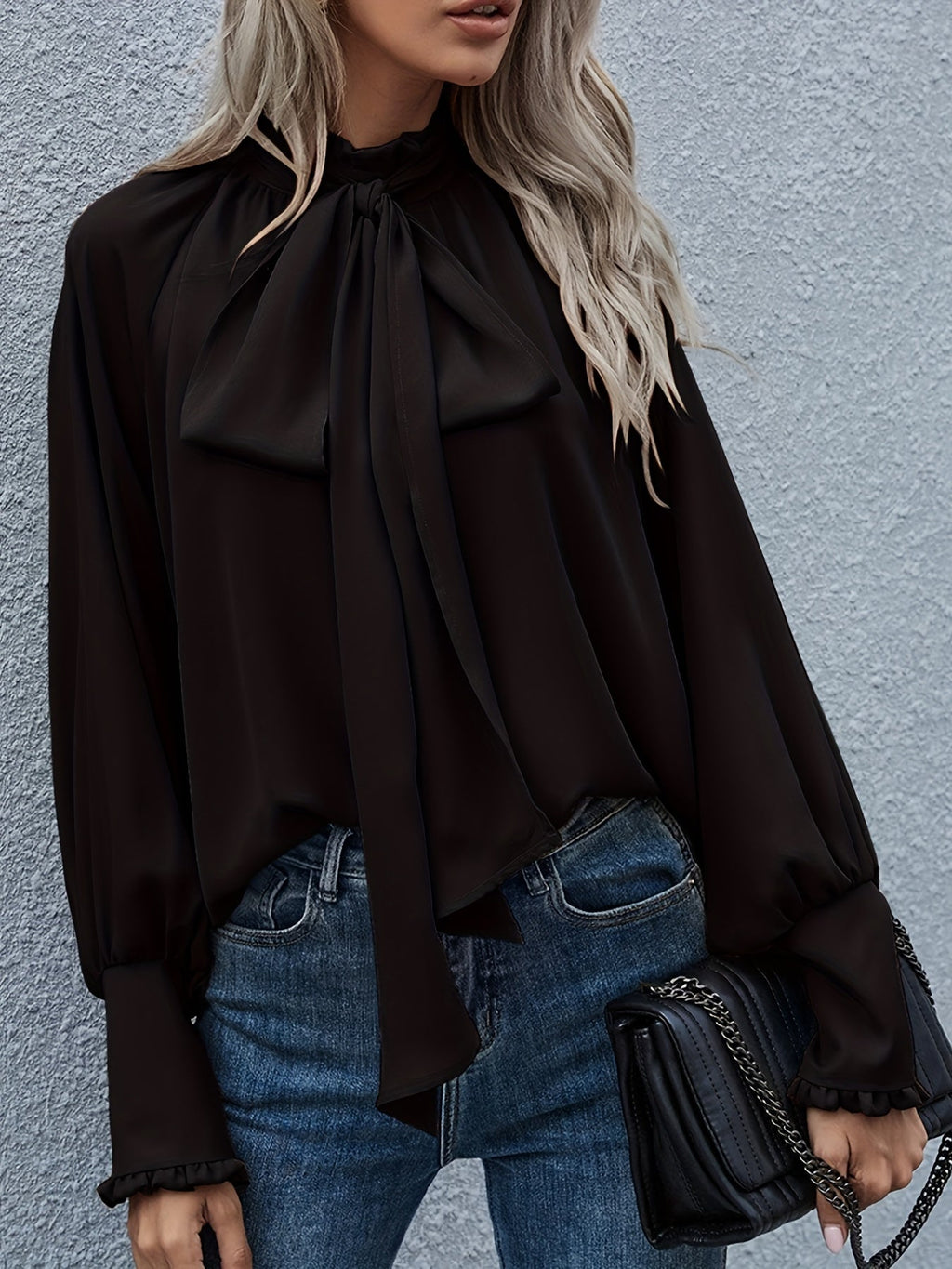 Jude Blouse | Elegant Ruffle Tie-Neck Blouse 2