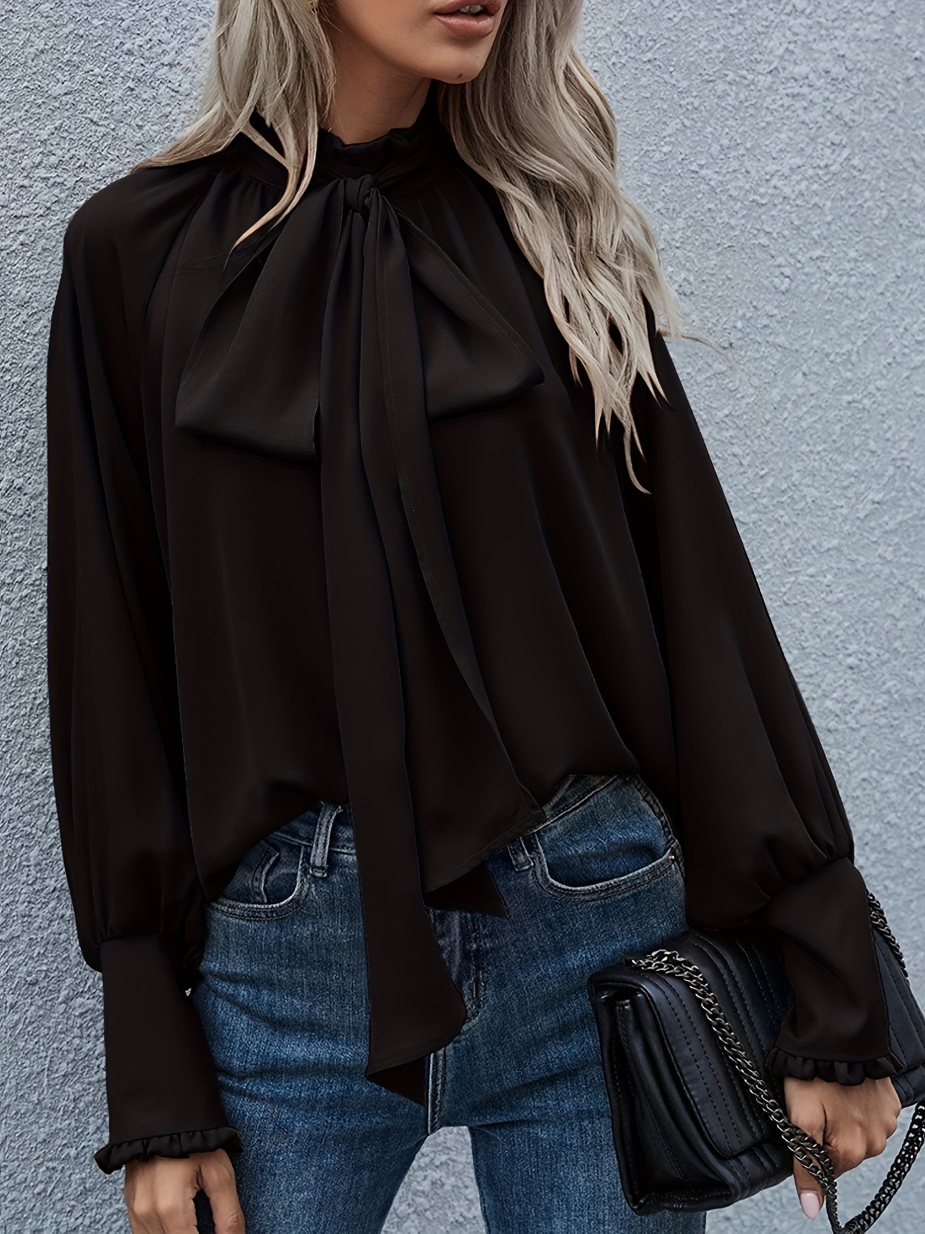 Jude Blouse | Elegant Ruffle Tie-Neck Blouse 2