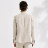 KL7613666 Linen Blazer Jacket – Chic Breathable Summer Outerwear 1