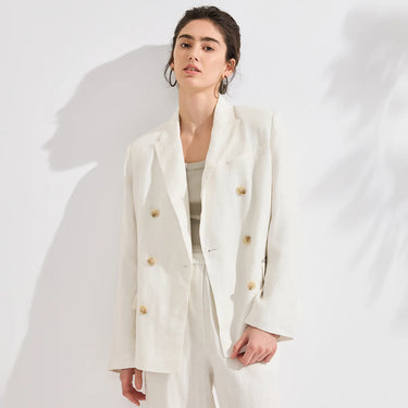 KL7613666 Linen Blazer Jacket – Chic Breathable Summer Outerwear 3