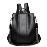 Kangaroo Women's Large Capacity Travel Backpack Soft Leather Anti-Theft Fashion Simple Multifunctional Ladies Bag Casual Travel 9