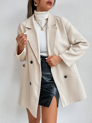 Korean-Style Wool Coat – Elegant Mid-Length Design for Chic Autumn & Winter Wear 4