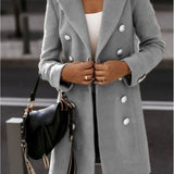 Korean Streetwear Wool Coat Women – Stylish Long Sleeve Autumn Jacket 1