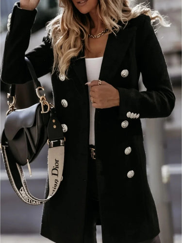 Korean Streetwear Wool Coat Women – Stylish Long Sleeve Autumn Jacket 2
