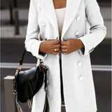 Korean Streetwear Wool Coat Women – Stylish Long Sleeve Autumn Jacket 4