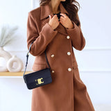 Korean Wool Coat – Double-Breasted Elegant Design for Cozy Autumn Style 0