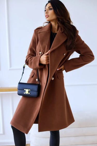 Korean Wool Coat – Double-Breasted Elegant Design for Cozy Autumn Style 1