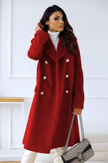 Korean Wool Coat – Double-Breasted Elegant Design for Cozy Autumn Style 10