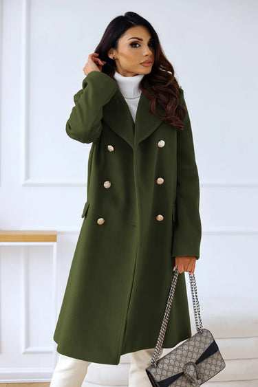 Korean Wool Coat – Double-Breasted Elegant Design for Cozy Autumn Style 11