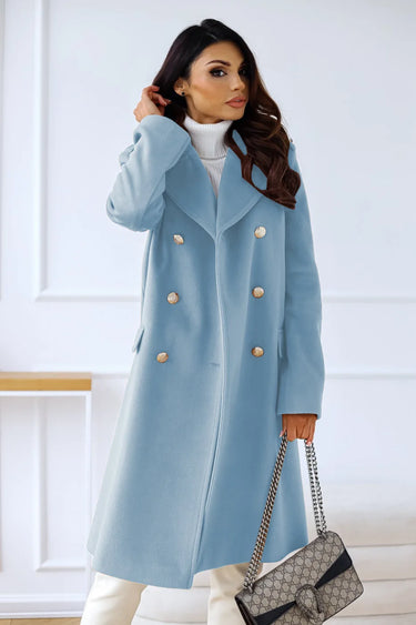 Korean Wool Coat – Double-Breasted Elegant Design for Cozy Autumn Style 6
