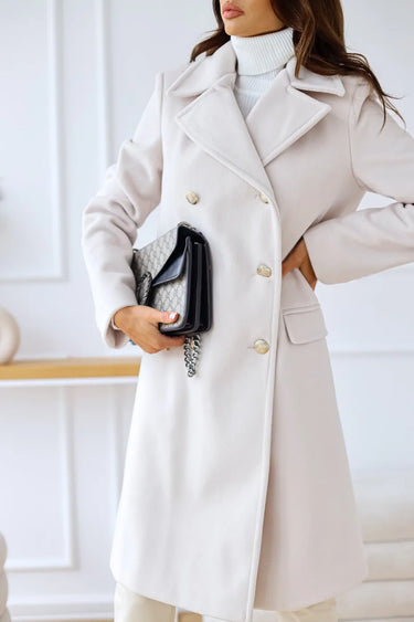 Korean Wool Coat – Double-Breasted Elegant Design for Cozy Autumn Style 7