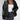 Ladies' autumn and winter casual black zipper loose PU jacket jacket 0