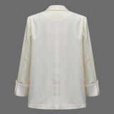Lana Casual Suit Jacket – Stylish Color-Blocked Design for Effortless Commuting 1