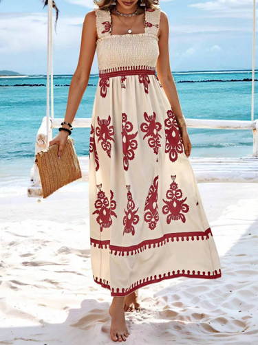 Lauren | Summer Bohemian Long Dress - High-Quality Fabric 12