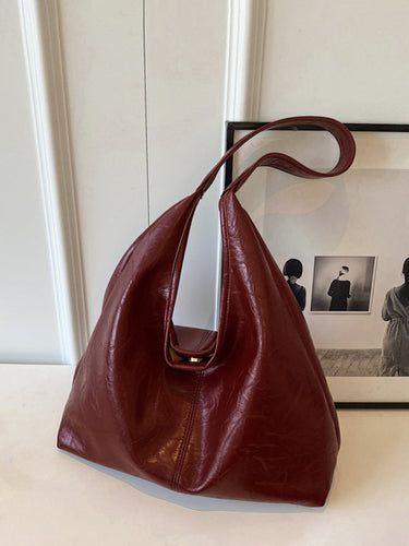 Leisure Button Clasp Hobo Bag 2
