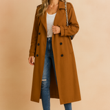 Lena Black Trench Coat Women – Chic Double-Breasted Design for Everyday Elegance 1