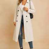 Lena Black Trench Coat Women – Chic Double-Breasted Design for Everyday Elegance 4
