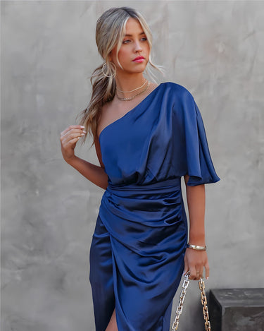 Liliana - Elegant one-shoulder cocktail dress 0