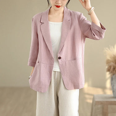 Lina Women's Jacket – Lightweight Cotton Linen Design for Casual and Elegant Outings 1
