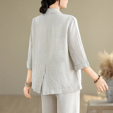 Lina Women's Jacket – Lightweight Cotton Linen Design for Casual and Elegant Outings 3