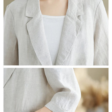 Lina Women's Jacket – Lightweight Cotton Linen Design for Casual and Elegant Outings 4