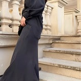 Lisa™ | Long-sleeved Tie-Drawstring Shirt and Skirt Set 5
