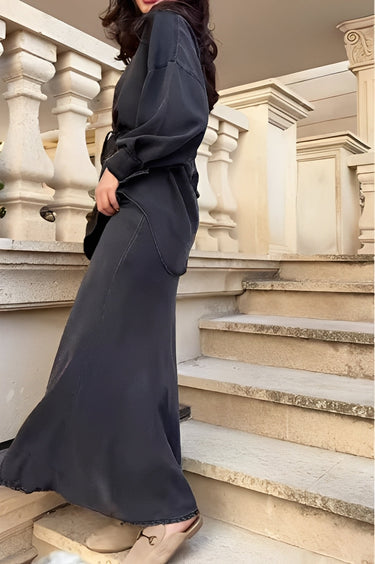 Lisa™ | Long-sleeved Tie-Drawstring Shirt and Skirt Set 5