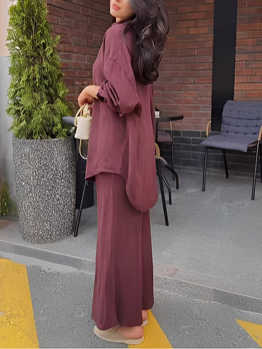 Lisa™ | Long-sleeved Tie-Drawstring Shirt and Skirt Set 7