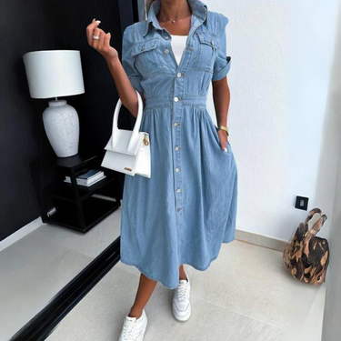 Loose denim dress 0