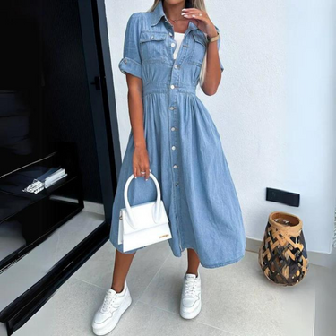 Loose denim dress 3