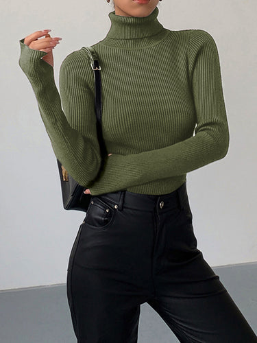 Lucy | Women’s Spring Stylish Ribbed Turtleneck Sweater 11