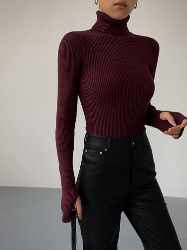 Lucy | Women’s Spring Stylish Ribbed Turtleneck Sweater 5