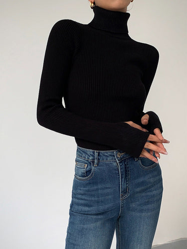 Lucy | Women’s Spring Stylish Ribbed Turtleneck Sweater 7