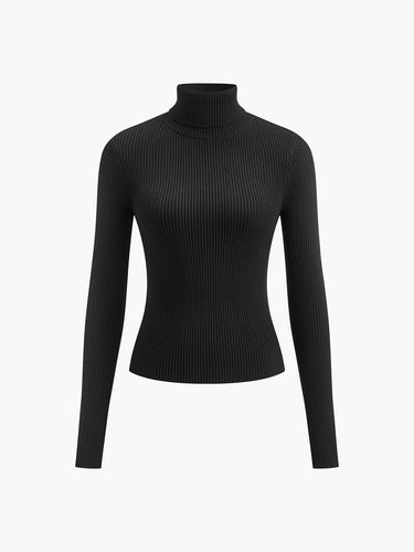 Lucy | Women’s Spring Stylish Ribbed Turtleneck Sweater 9